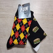 Fun socks! Трикотажні круті високі чоловічі шкарпетки 36-40 розмір 2 пари! Лот 19