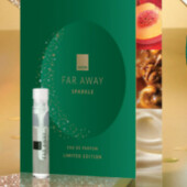 Листівка з пробним зразком новинка Парфумна вода Far Away Sparkle Avon