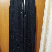 Брюки палаццо зі стразами