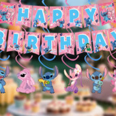 Баннер гирлянда Disney Stitch