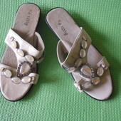 шлепанцы 32 размер, стелька 21 см, на стопу 20-20,5 см, кожа натуральная