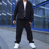 Стильний шкільний костюм , чорний, костюма, 128-134см