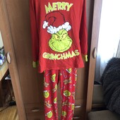 Пижама, комплект, костюм, 100% коттон, XL. dr.seuss. grinch. в ідеалі