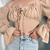Женская блузка, цвет бежевый