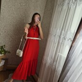 Шикарне плаття - сарафан в червоному кольорі, Максі довжина❤️ Відмінний стан