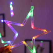 остаток 1 шт Світлодіодні різдвяні ліхтарі IP20 мультиколор подвеска "Звездочка", на бат