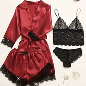 Сексуальний комплект домашнього одягу з мереживом L/XL
