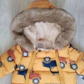 F&F брендовый теплый комбинезон с капюшоном еврозима на ребенка 3/6 месяцев