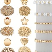 Намистини золотисті на вибір 50шт