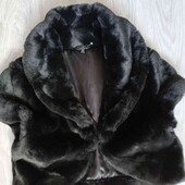 Savida брендовая теплая меховая жилетка/ болерошка размер S евро 36/38
