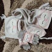 Шапка+шарф+перчатки