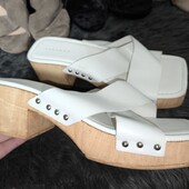 Topshop uk7 40p 26см приголомшливі шльопки з натуральної шкіри