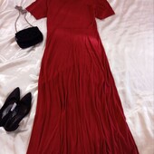 Максі сукня у кольорі бордо