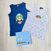 Super Mario.Набір майок для хлопчика 110/116 р.