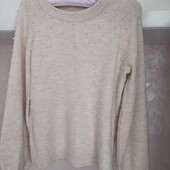Джемпер екрю з перлами розмір с