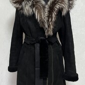Шикарна натуральна дублянка з капюшоном ХL 46-48р.