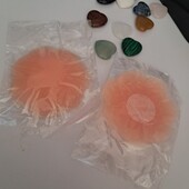 Силиконовые многоразовые наклейки на грудь , форма-цветок 6,5см