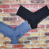 Арт.0299 трусики бразиліана з мереживом набір 2 шт від h&m розмір євро