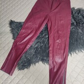 Zara, L. Вишневі бордо штанці