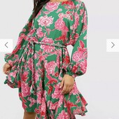 Boohoo uk14. Брендова сукня з квітковим принтом