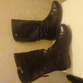 Демисезонное сапоги, кожа