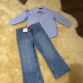 Джинсы + рубашка до 3 лет