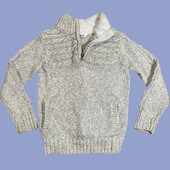 кофта вʼязана з утепленим воротом,, заміри на фото