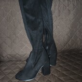 Asos uk7 високі чоботи під замшу