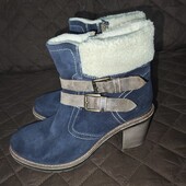 41р tamaris 26.5см замшеві утеплені черевики