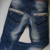 Утепленные джинсы с высокой посадкой