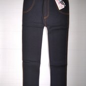 Безшовні теплі джегінси на хутрі дитячі 104-116