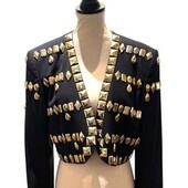 коротка шкіряна стильна куртка болеро