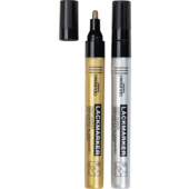 2 шт Маркери лакові з ефектом металік Набор лаковых маркеров Crelando