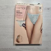 Есмара! Мереживні жіночі труси, танга 40/42 євро 46/48 наш, в лоті 2 шт! Лот 20