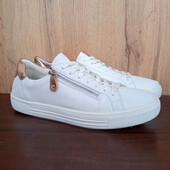 Натуральні шкіряні чоловічі кеди, білі кросівки на товстій підошві, літо демі, р. 45