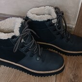 Стильні натуральні зимові черевики для дівчинки р 35
