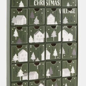 Різдвяний Адвент календар з ялинковими іграшками зелений