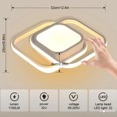 Сучасний світильник на стелю Amill з led, регульована температура кольору, светильник, лампа, люстра