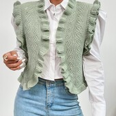 Вʼязана безрукавка❤️селадон