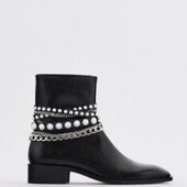 Zara шкіряні ботільйони