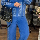 Женский костюм альпака черный или голубой на выбор