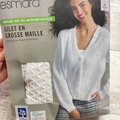 Арт.599 Кофта кардиган білий жіночий в'язка євро розмір м 40/42 наш 48/50р esmara.