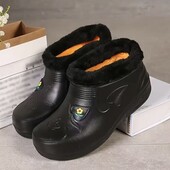 Жіночі галоші з хутром 39/40 — водонепроникні, теплі та стильні