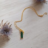 Ланцюжок з підвіскою тигром та камінчиком