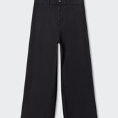 Чорні широкі джинси кюлоти mango