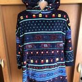 Меховушка, плюшева туника, кофта, худи, S-M. m&s. в ідеалі