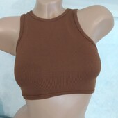 Спортивный топ в рубчик XS S