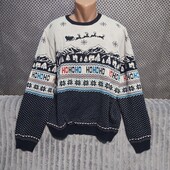 Мужской новогодний свитер/джемпер, р.3XL/5XL