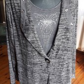 Шикарная новая блузка кардиган, большой размер