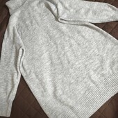 Mango S светр сукня сірий меланж з вовною3 складі